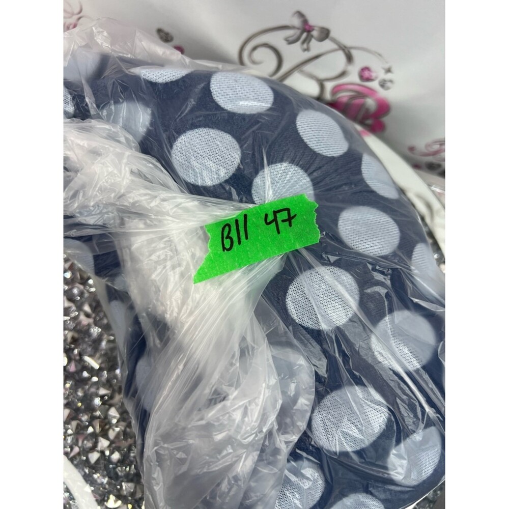 adidas sweater zip up dotted collared Navy and White Polka Dot Track Jacket - Picture 15 of 15